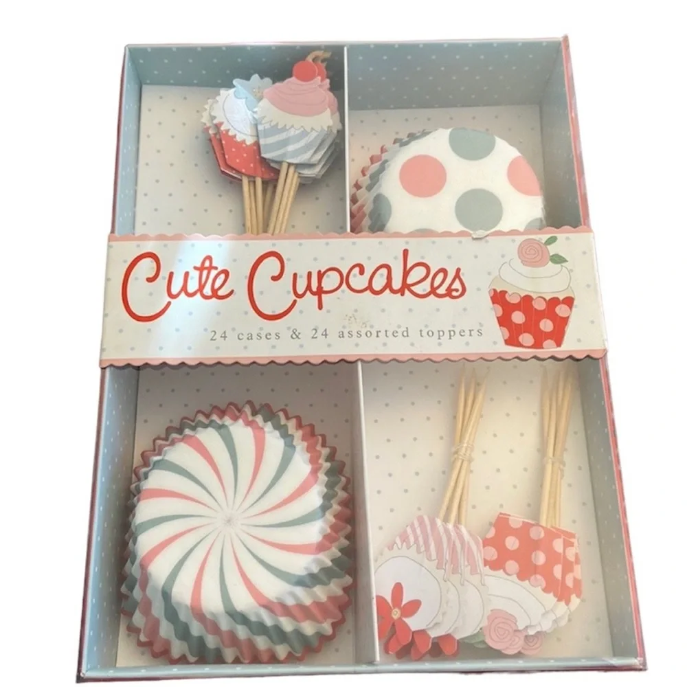 Meri Go Round Cute Cupcakes Birthday Toppers